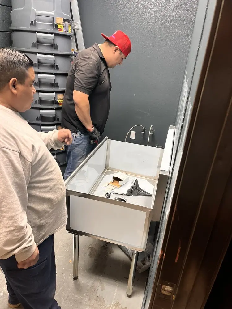 Commercial plumbing and sink installation in Pasadena