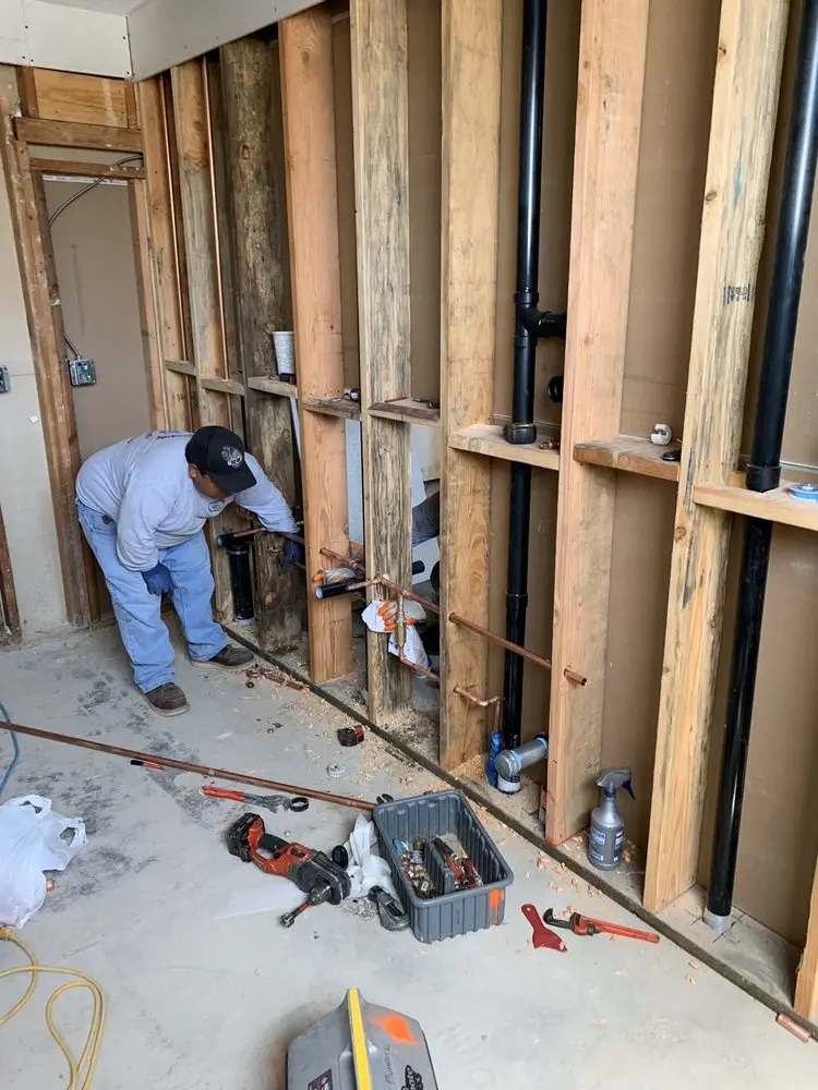 Commercial rough-in plumbing for Water Heater Replacement in Pasadena